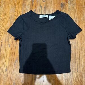 Double Zero Classic Black Crop Top
